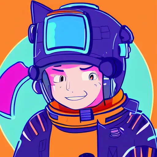 Image similar to niko oneshot as an astronaut, digital art #OneshotGame