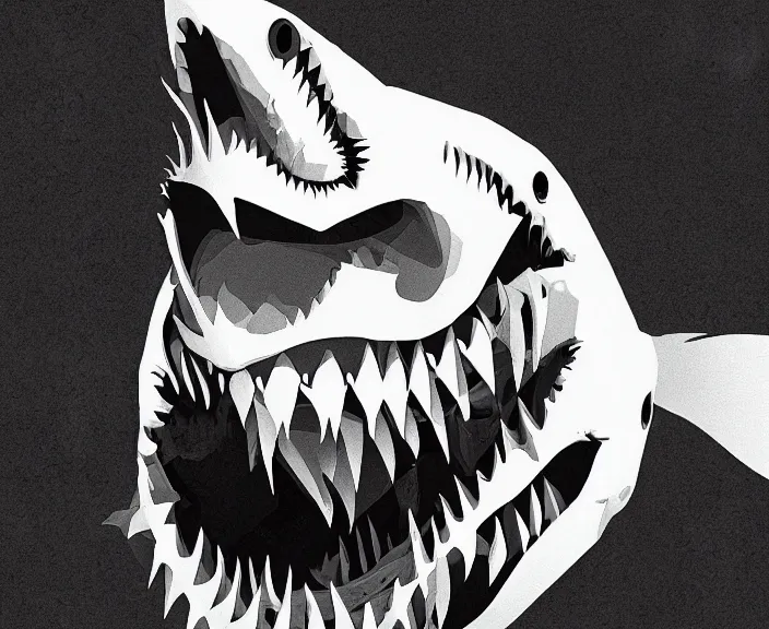 Image similar to Man Turning into Shark, Digital Art