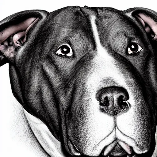 Image similar to Bull Terrier, very detailed, artstation, digital art, complex, award winning, masterpiece