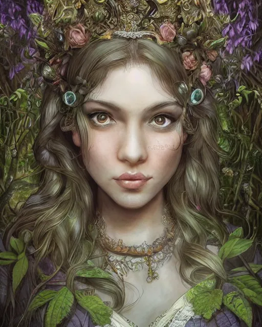 Image similar to A maid in a magical forest, beautiful face, very detailed face, fantasy art, in the style of JOHN STEPHENS, illustration, epic, fantasy, intricate, hyper detailed, artstation, concept art, smooth, sharp focus