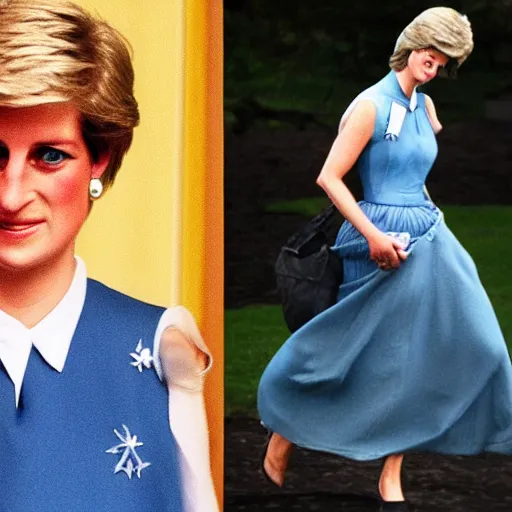 Image similar to princess diana as a bioshock character