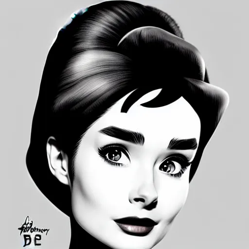 Image similar to in the style of diego fazio, artgerm, beautiful audrey hepburn, steampunk, full color, elegant pose, middle shot waist up, symmetrical face symmetrical eyes, three point lighting, detailed realistic eyes, short neck, insanely detailed and intricate elegant