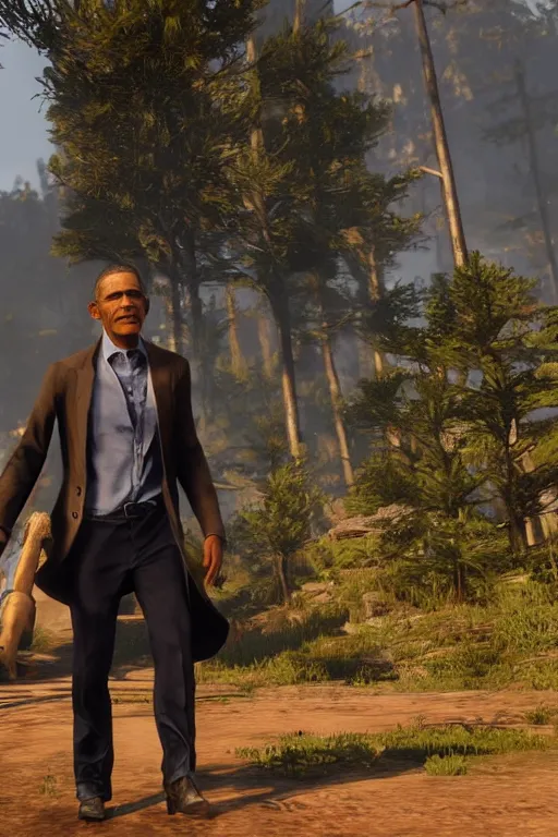 Prompt: obama 👌, cinematic, photoreal, by red dead redemption 2