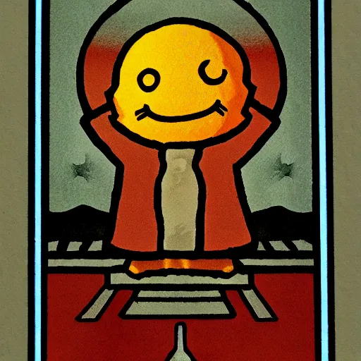 Image similar to tarot cards featuring snoo the avatar of reddit