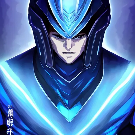 Image similar to portrait of sub - zero biden as the master of the blue ice of the blizzard, anime fantasy illustration by tomoyuki yamasaki, kyoto studio, madhouse, ufotable, trending on artstation