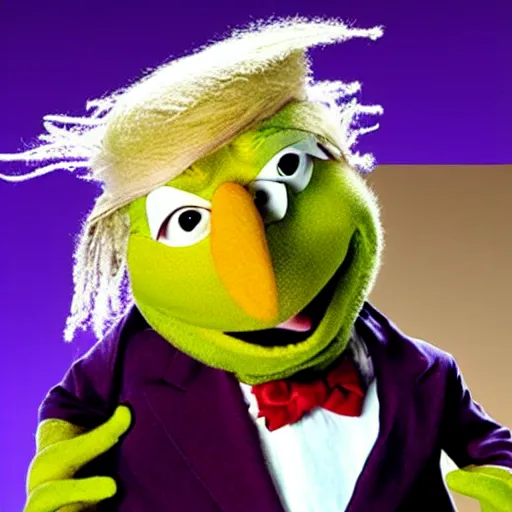 Image similar to Donald Trump as a Gorg, from tv show Fraggle Rock