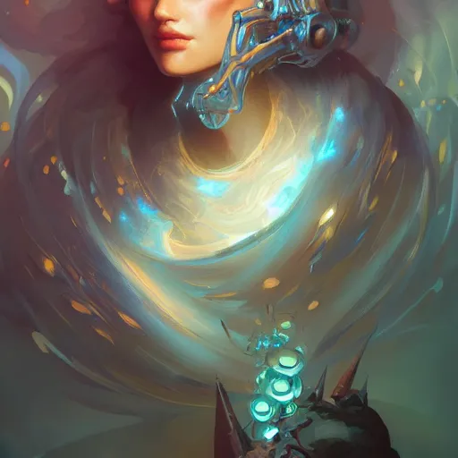 Image similar to portrait of a beautiful cybernetic emanation, by pete mohrbacher and artgerm and wlop, digital art, highly detailed, intricate, fantasy, mystical, Trending on Artstation HQ, deviantart, unreal engine, 4K UHD image