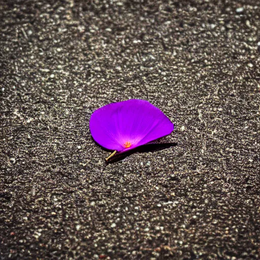 Prompt: closeup photo of 1 lone purple petal flying above a playground, aerial, shallow depth of field, cinematic, 8 0 mm, f 1. 8 - c 1 1. 0