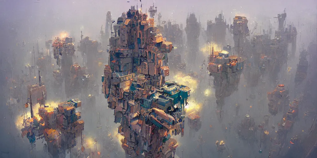 Image similar to floating city by ian mcque