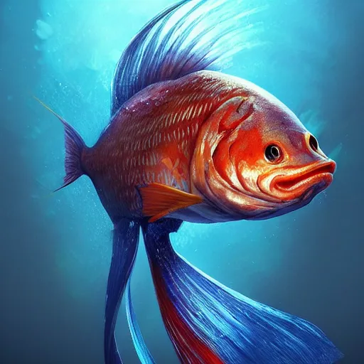 Prompt: fighting fish, artstation, cgsociety, award-winning, masterpiece, stunning, beautiful, glorious, powerful