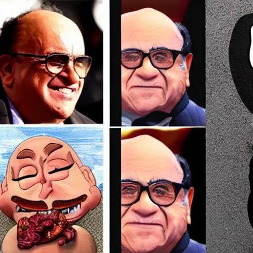 Prompt: chorizo danny devito body horror