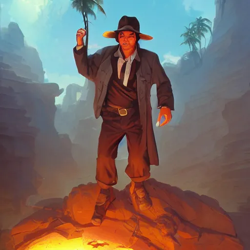 Image similar to hero world raiders of the lost ark 1 9 8 1, behance hd by jesper ejsing, by rhads, makoto shinkai and lois van baarle, ilya kuvshinov, rossdraws global illumination