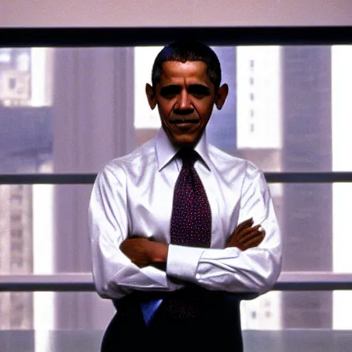 Image similar to Barrack Obama in American Psycho (1999)