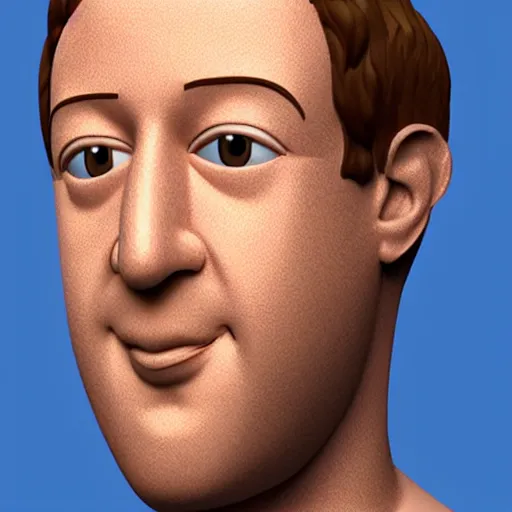 Prompt: 3d render of emoji that looks like mark zuckerberg