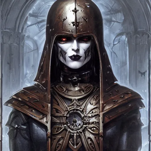 gothic byzantine monk, cyborg, dark fantasy, warhammer | Stable Diffusion