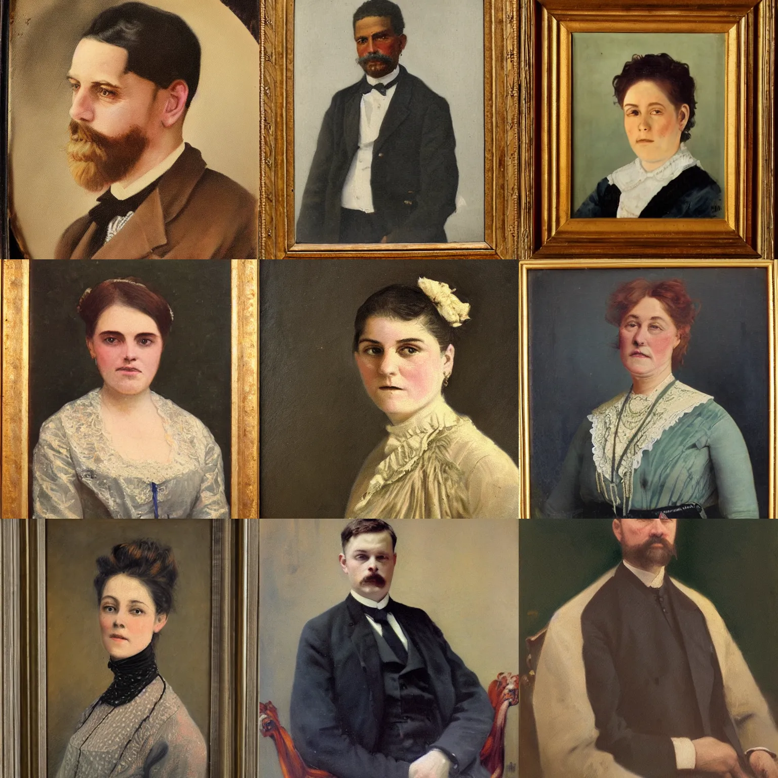 Prompt: a portrait painted in the year 1 9 0 0