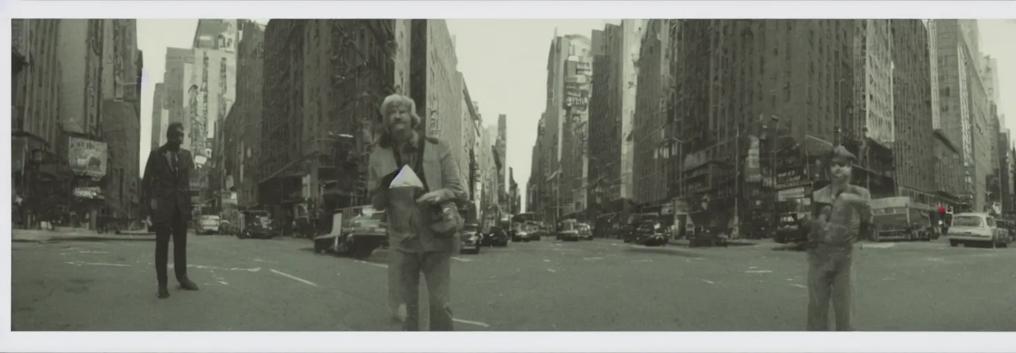 Image similar to Polaroid Photo of Kirby on the street in New York City