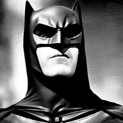 Prompt: Will Ferrell as Batman (1956)