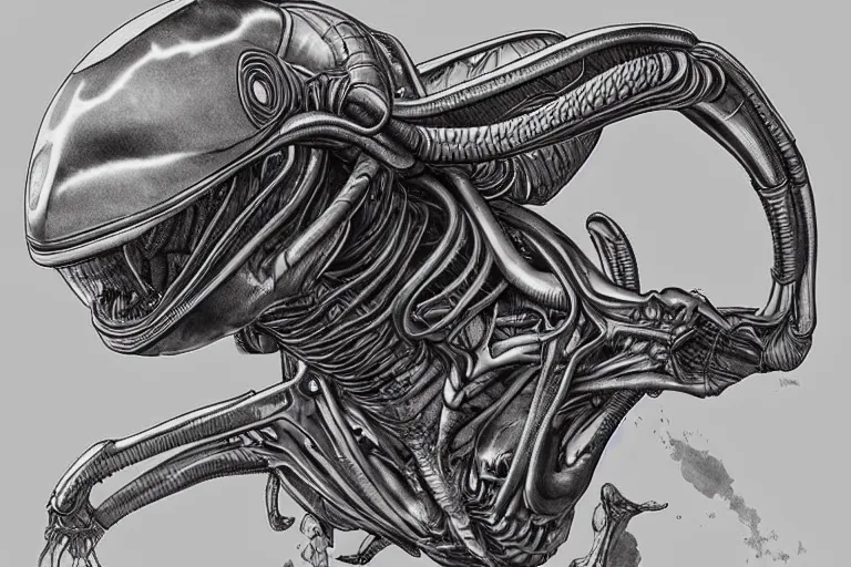 Image similar to “ a extremely detailed stunning drawings of alien by allen william on artstation ”