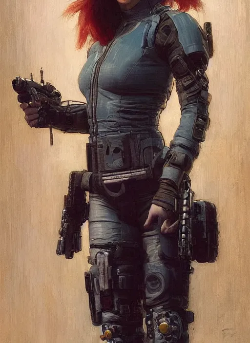 Image similar to Nikki tanaka. beautiful cyberpunk female USN marine wearing a military vest and military stealth suit (cyberpunk 2077, bladerunner 2049). gorgeous face. Iranian orientalist portrait by john william waterhouse and Edwin Longsden Long and Theodore Ralli and Nasreddine Dinet, oil on canvas. Cinematic, hyper realism, realistic proportions, dramatic lighting, high detail 4k