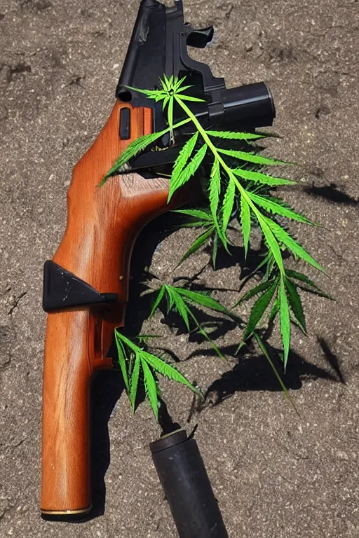 Image similar to a gun that shoots weed