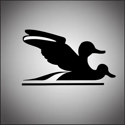 Image similar to a duck, modern, pictorial mark, iconic logo symbol