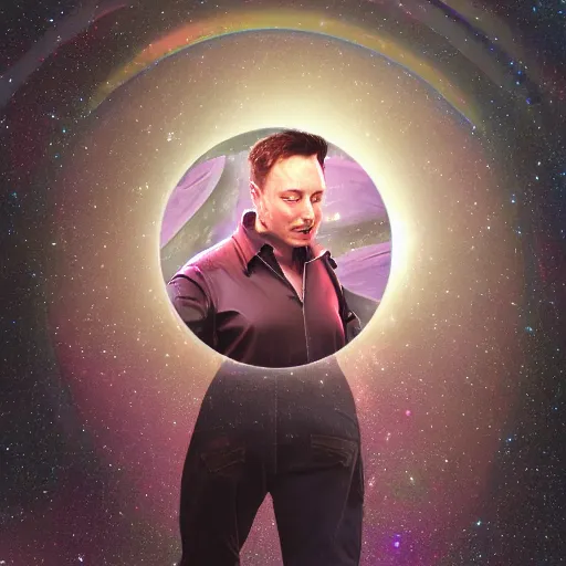 Prompt: elon musk's lucid dream, digital art