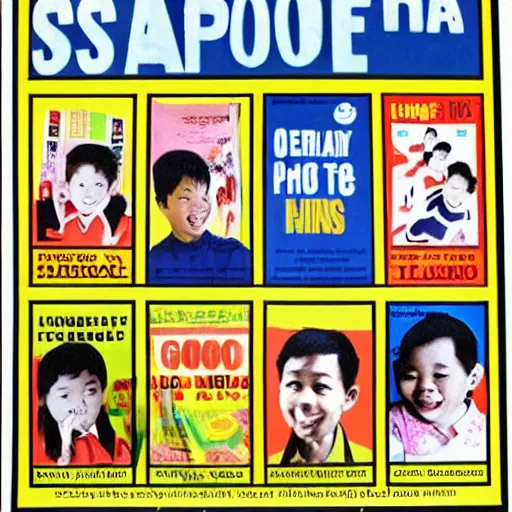 Image similar to a 1 9 9 0 s singapore public education poster