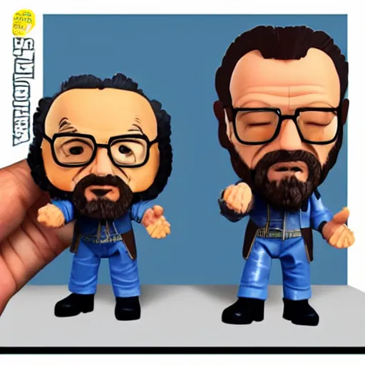 Image similar to billy crystal cosplay walter white, stop motion vinyl action figure, plastic, toy, butcher billy style