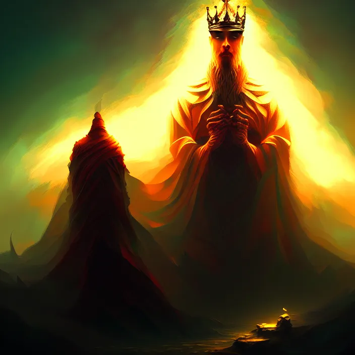 Image similar to the power of a king, amazing digital painting, by anato finnstark, anato finnstark digital art, intricate details, ultra realistic, beautiful art, volumetric lighting, ultrarealistic, by anato finnstark, trending cgsociety, artstation