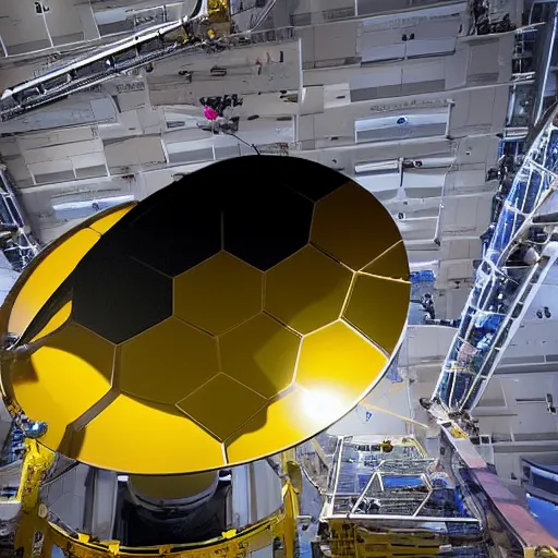 Image similar to james webb telescope taking a picture of the moon with earth in the background