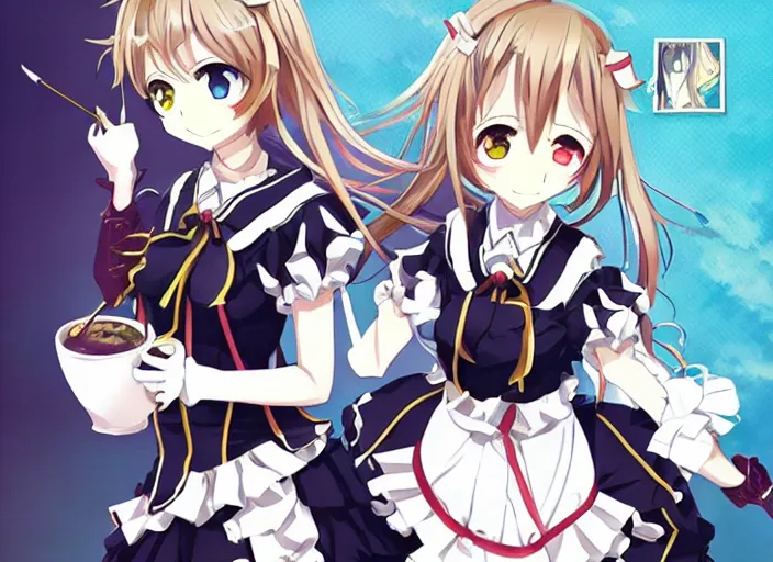 Image similar to maid ; kadokawa light novel, cover, ; visual novel