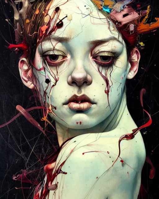 Image similar to there is ugliness in beauty, but there is also beauty in ugliness. in the style of adrian ghenie, esao andrews, jenny saville, edward hopper, surrealism, dark art by james jean, takato yamamoto