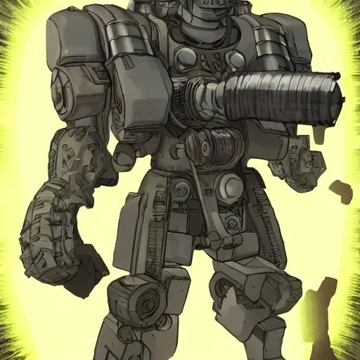 Image similar to interdimensional higher being, heavy weapons guy