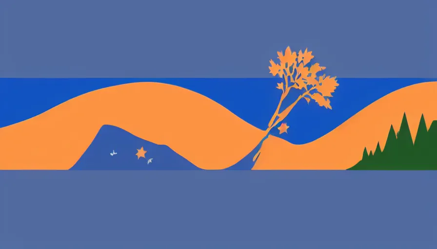 Image similar to A minimalist flag representing Idaho's Salmon River mountain valley, vector graphic, vexillology, cobalt and white color scheme,