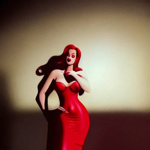 photography beautiful flawless jessica rabbit in her, Stable Diffusion