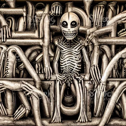 Image similar to the HR Giger kids maze stock photo