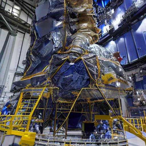 Prompt: at the webb space telescope in space adorable high energy beanie baby maine coon kittens wear spacesuits and helmets, 4k uhd, movie still, blockbuster, low energy bokeh, ultrarealistic.