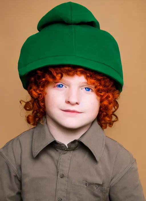 Image similar to portrait photo still of real life young kyle broflovski, 8 k, 8 5 mm, f. 1 4