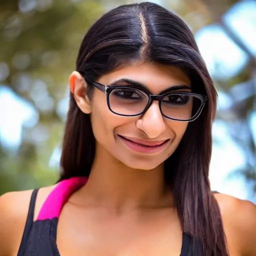 Image similar to mia khalifa fit body professional photography posing full body