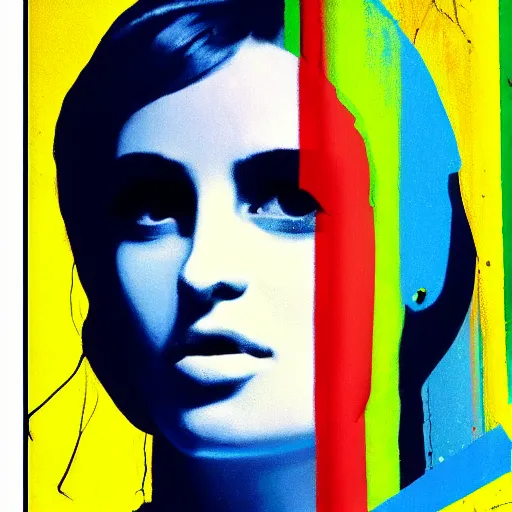 Prompt: rainbow joan of arc. pop art.