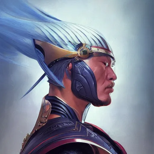 Image similar to Raiden Shogun from Genshin Impact, lifelike, portrait, highly detailed, digital painting, artstation, concept art, sharp focus, illustration, cinematic lighting, art by artgerm and greg rutkowski and alphonse mucha