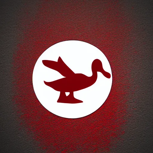 Image similar to abstract logo of a red duck