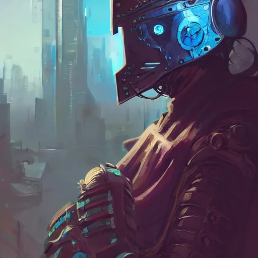 Image similar to cyberpunk viking helmet mask warrior goddess robot ninja fantasy, art gta 5 cover, official fanart behance hd artstation by jesper ejsing, by rhads, makoto shinkai and lois van baarle, ilya kuvshinov, ossdraws