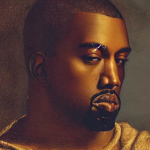 Prompt: A portrait of Kanye West by Leonardo Da Vinci