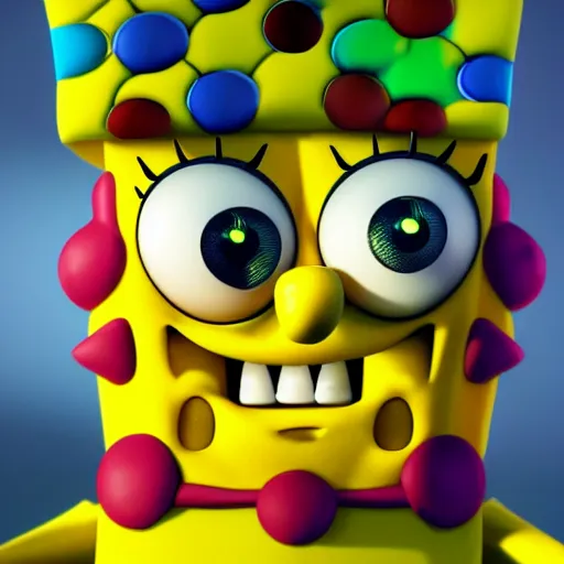 Image similar to perfectly - centered close - up face - portrait of evil spongebob, intricate, elegant, super highly detailed, professional digital painting, artstation, concept art, smooth, sharp focus, no blur, no dof, extreme illustration, unreal engine 5, 8 k, by anne stokes