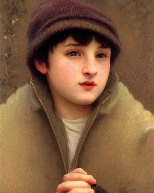 Prompt: beautiful glorious realistic oil painting of young stan marsh, bokeh, baroque style by bouguereau, sunset, highly detailed, 8 k intricate