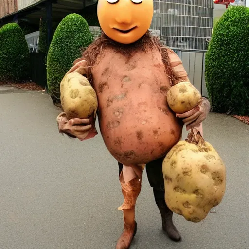 Prompt: potatoe man
