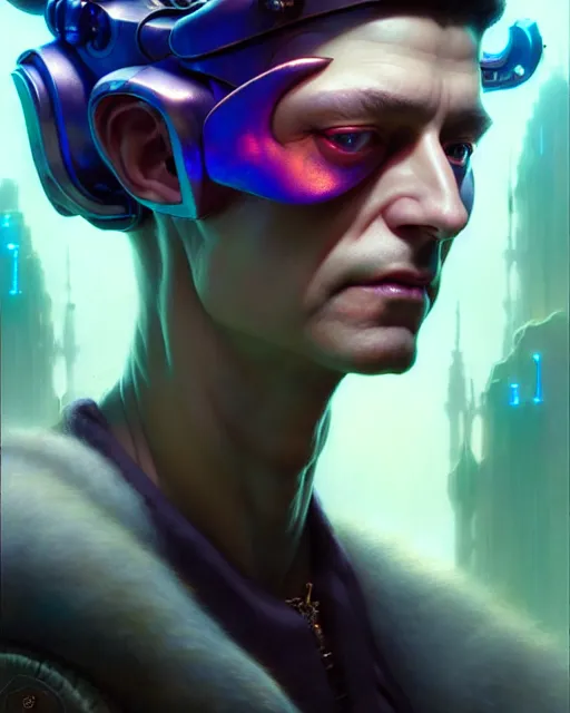 Image similar to beautiful fantasy character portrait, zelensky ultra realistic, wide angle, cyberpunk artifacts, highly detailed by peter mohrbacher, hajime sorayama, wayne barlowe, boris vallejo, aaron horkey, gaston bussiere, craig mullins