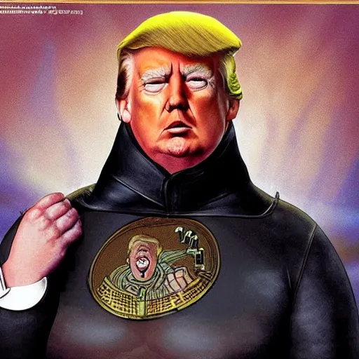 Prompt: upper body portrait of donald trump as baron harkonnen from dune ( 2 0 2 1 )